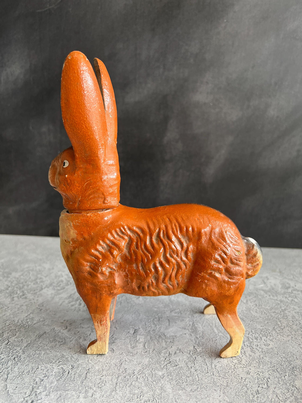 Antique German Candy Container Easter Bunny Papier Mache Rabbit Circa 1910