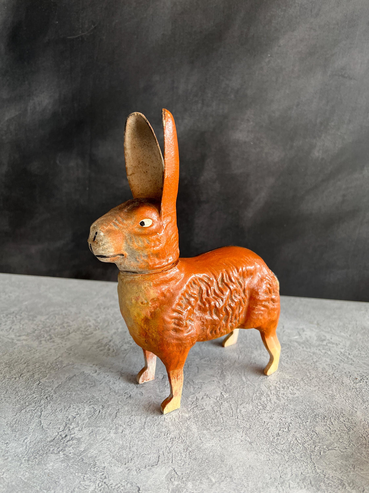 Antique German Candy Container Easter Bunny Papier Mache Rabbit Circa 1910