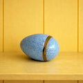 Antique Bilston Enamel Egg Bonbonniere Blue Trinket Box Circa 1780