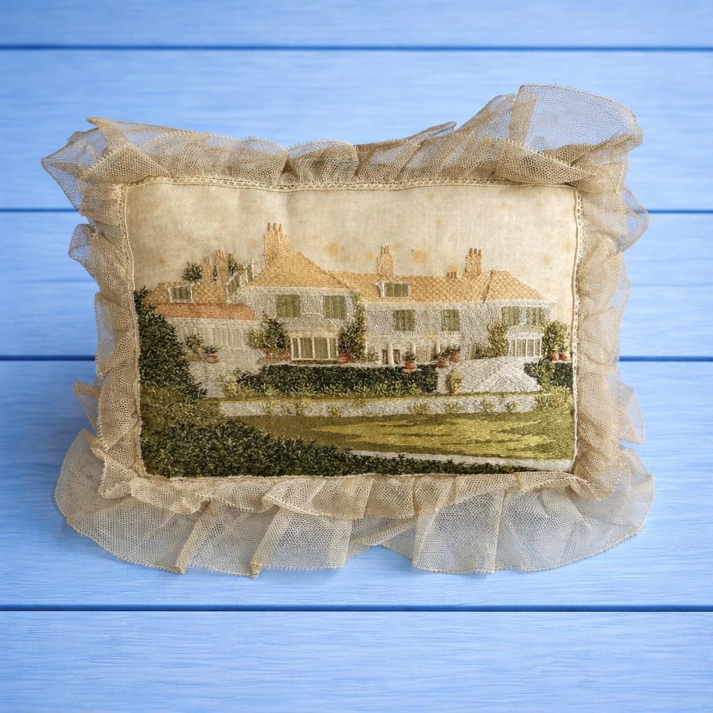 Antique English Pincushion Lutyens Style Arts And Crafts Country House C 1915