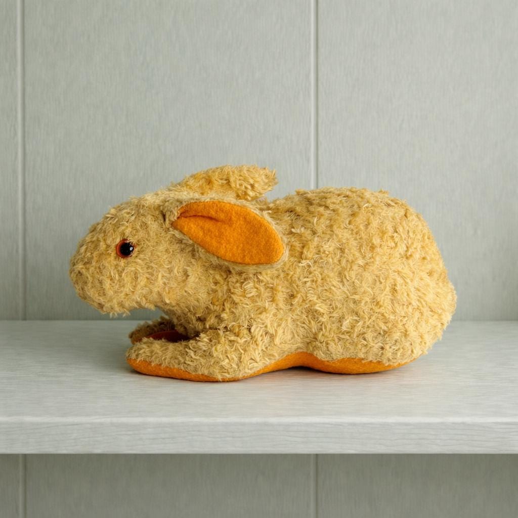 Antique Omega Soft Toy Rabbit Golden Mohair C 1920 The British United Toy Manufacturing Co