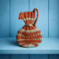 Antique 19th Century Knitted Pence Jug Purse with Hallmarked Gold Wedding Ring Circa 1800s