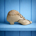 Antique 19th Century Silk Shoe Pincushion Circa 1900