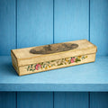 Rare Antique Georgian Sewing Box Hand Painted Shells Flowers and Country Scene Dated 1809