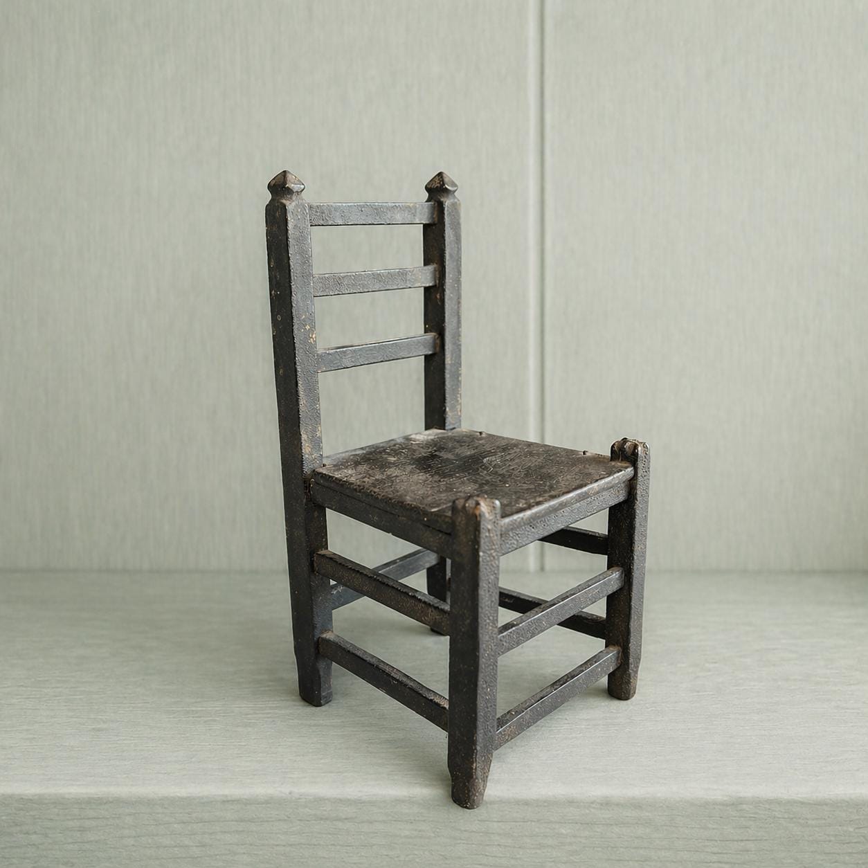 Antique English Dolls Chair Primitive Folk Art Chair Dry Patina C 1820