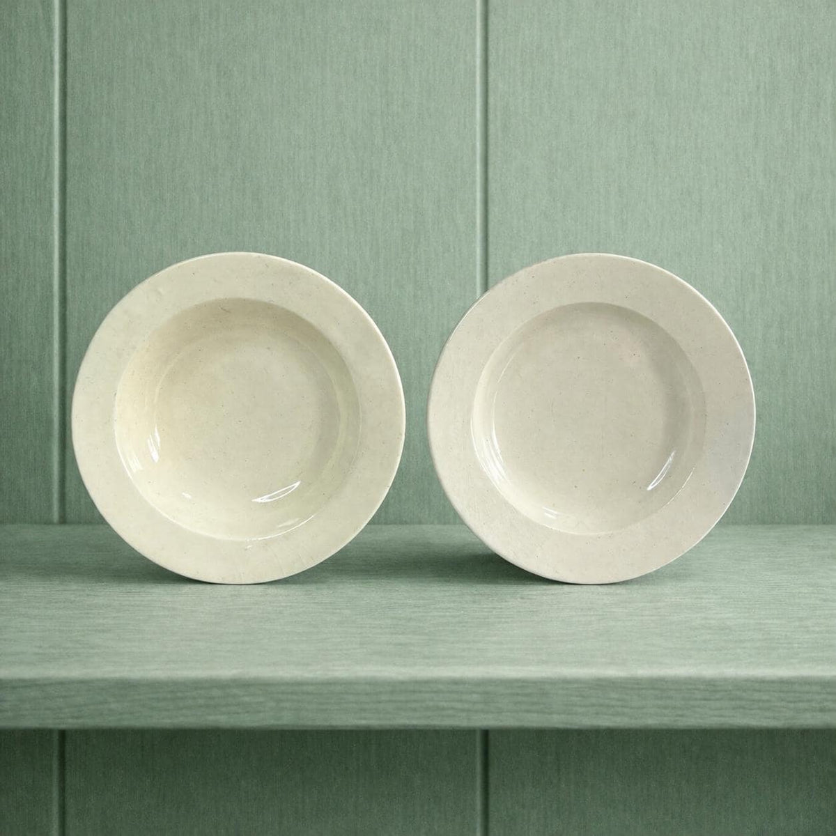 Rare Pair Georgian Miniature Children's Toy Creamware Plates by Shorthose & Co England Circa 1817