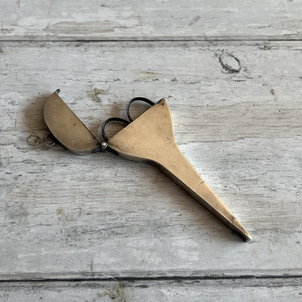 Antique 18th Century Silver Scissor Case & Steel Scissors C 1760