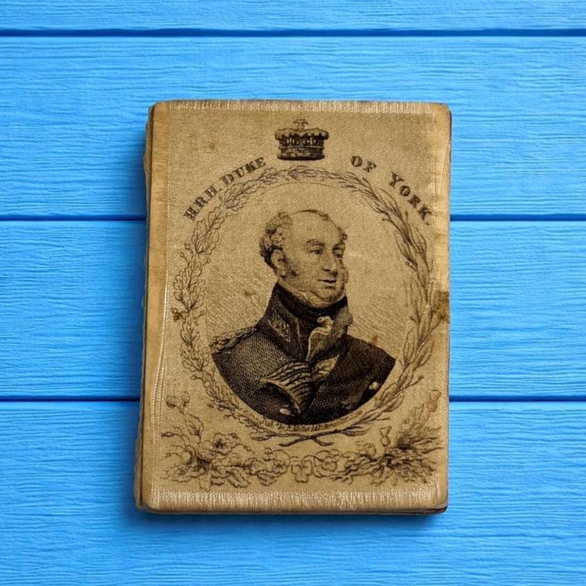 19th Century Silk Needle Book Needle Case Commemorative Duke of York English Circa 1827 Mourning