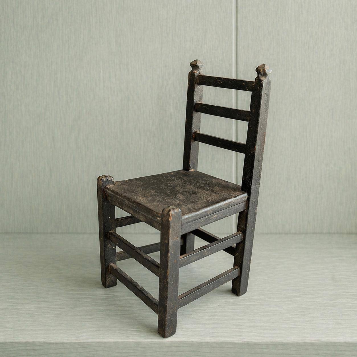 Antique English Doll Chair Primitive Folk Art Circa 1820