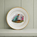 19th Century New Hall Porcelain Plate Adam Buck Mother and Child Circa 1815