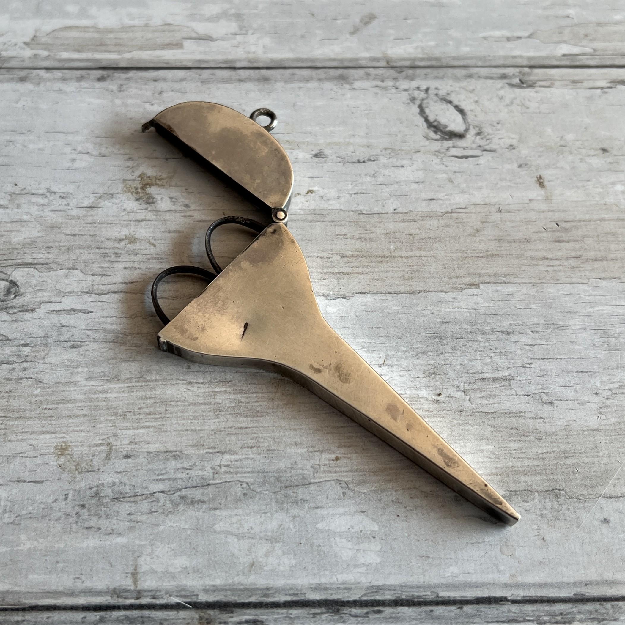 Antique 18th Century Silver Scissor Case & Steel Scissors C 1760