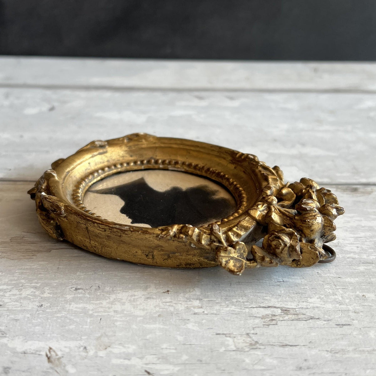 19th Century Regency Miniature Portrait Silhouette of a Lady Bandeaux Hairstyle Circa 1813