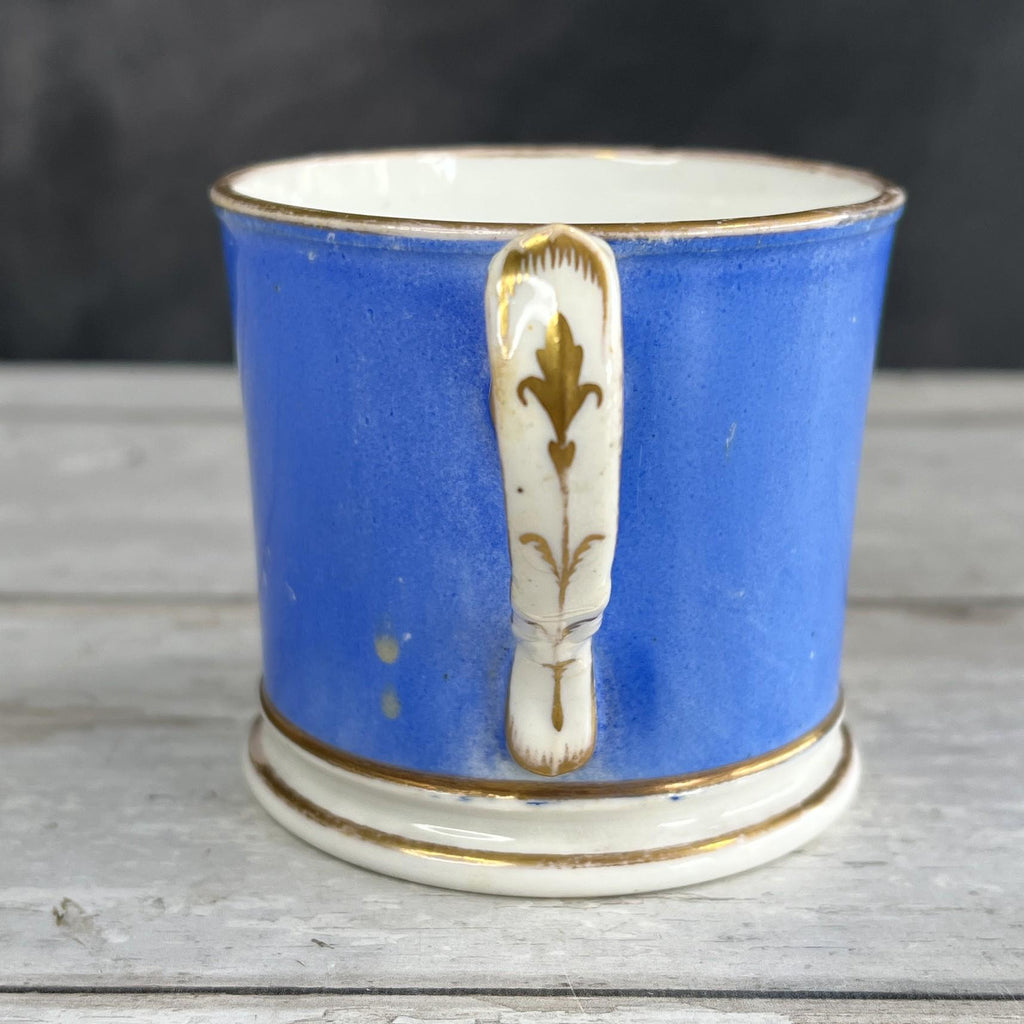 Antique Porcelain Mug Rare Dog and Puppy Scenes English C 1830s AF