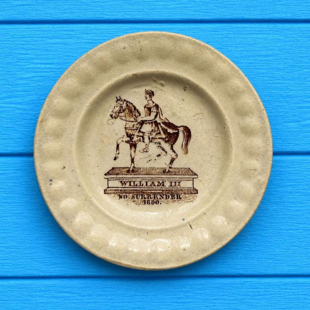 Rare 19th Century 1830 William III Nursery Plate Historical Pottery