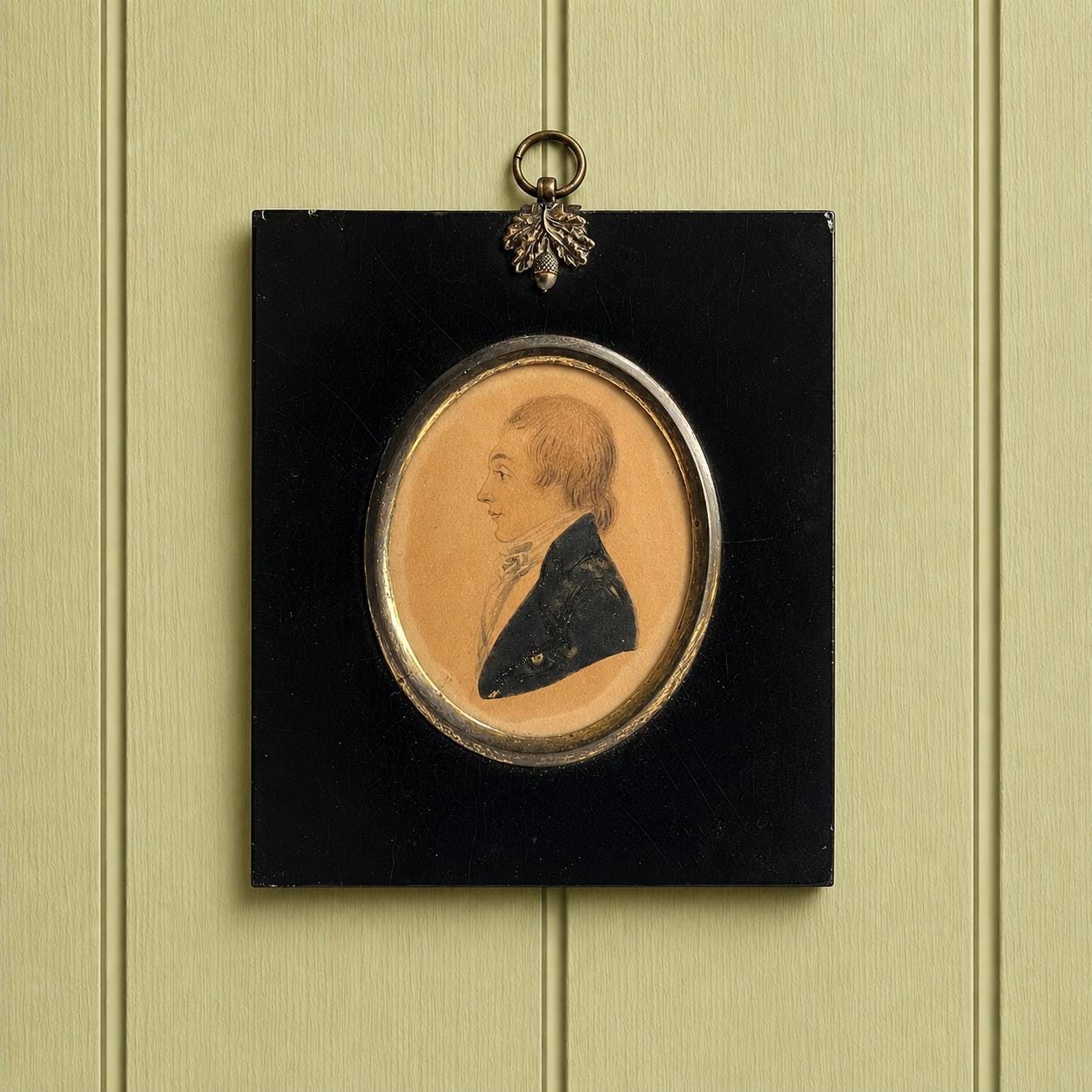 19th Century Portrait Miniature Young Man C 1820