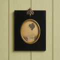 Antique J. H. Gillespie Portrait Miniature Young Lady Blue Dress Regency W. Hill Frame C 1820