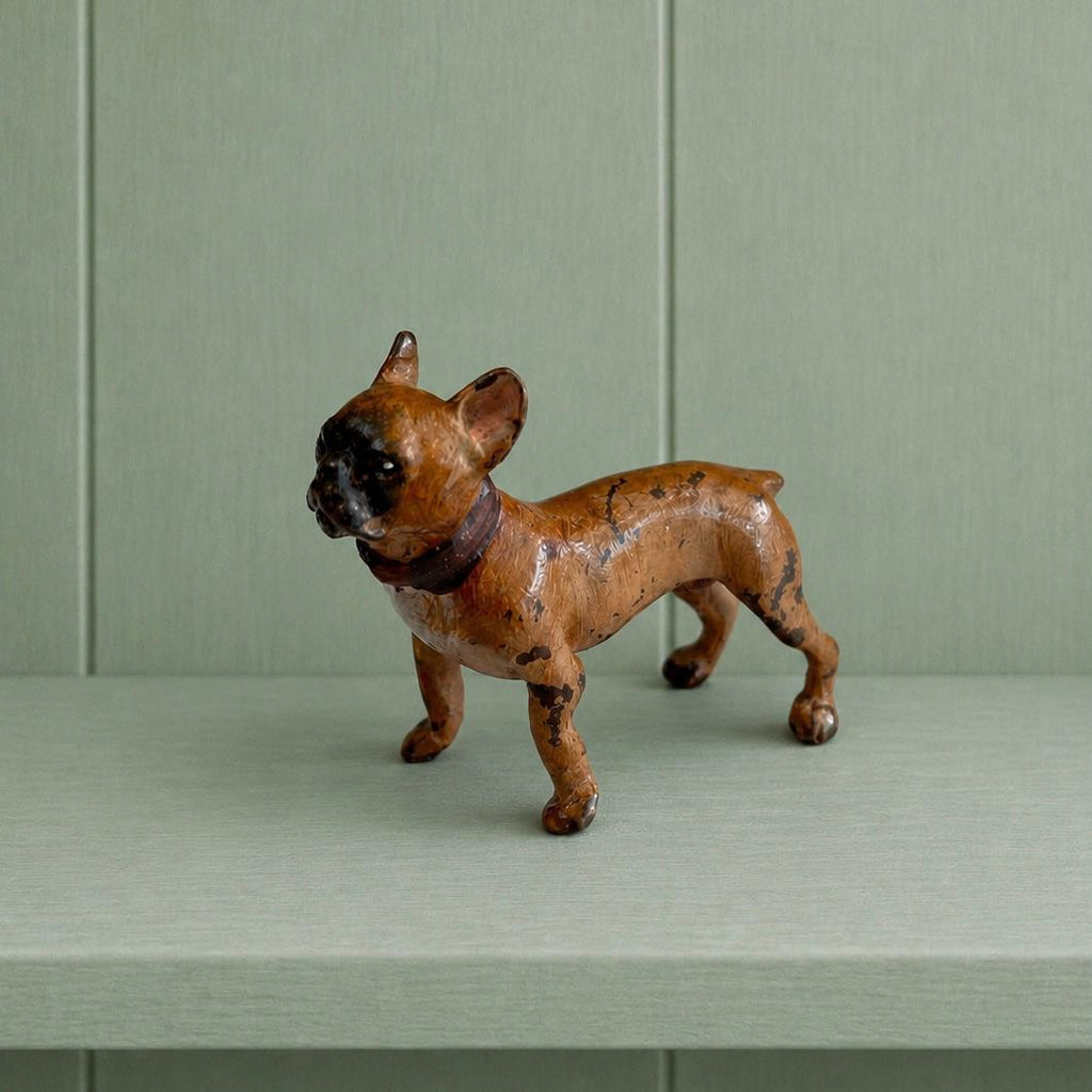 Antique Vienna Cold Painted Bronze French Bulldog Figure C 1880