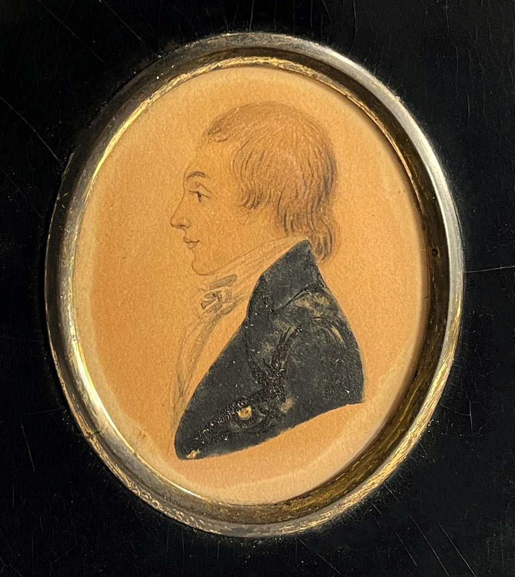19th Century Portrait Miniature Young Man C 1820