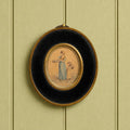 18th Century Miniature Stipple Engraving Flower Girls C 1800