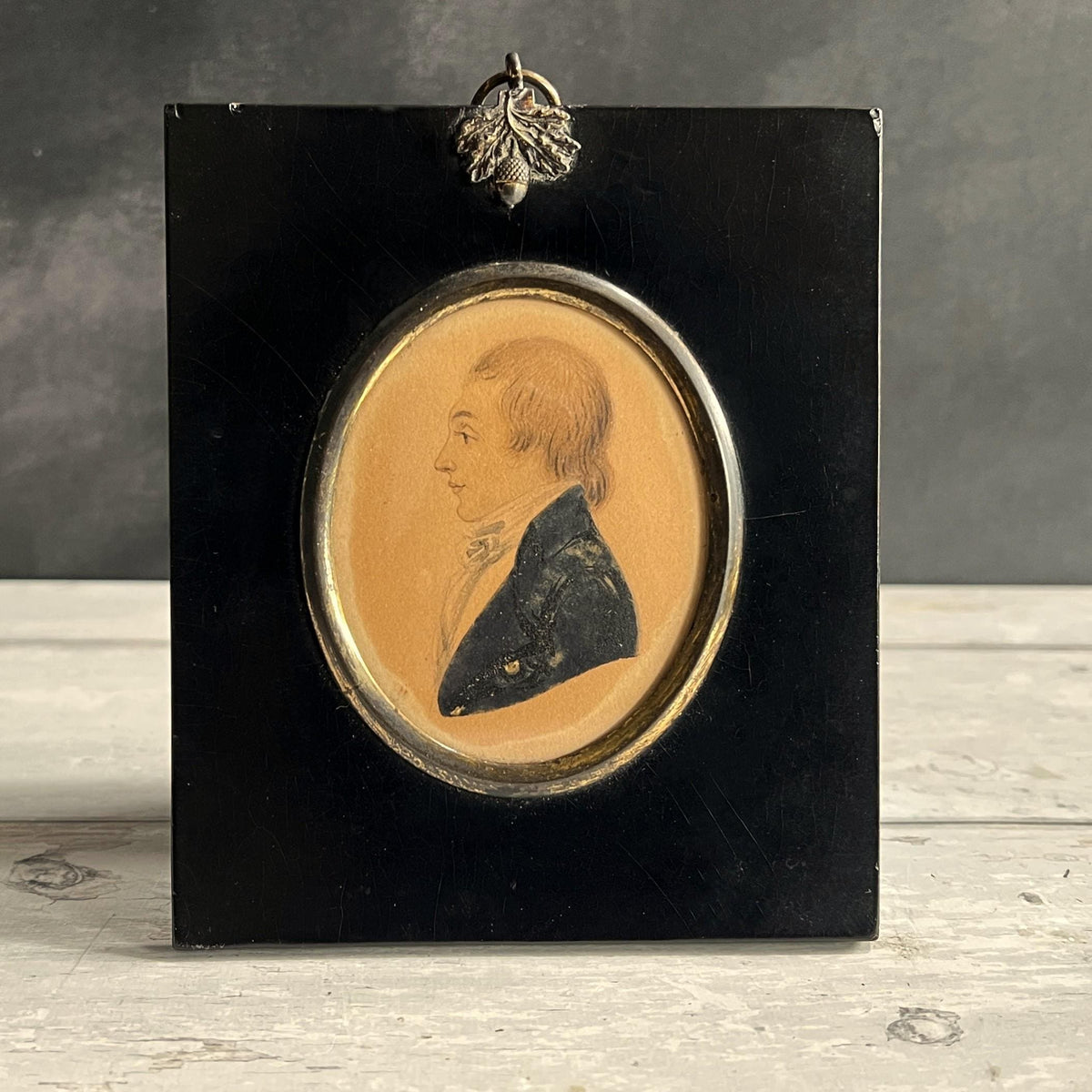 19th Century Portrait Miniature Young Man C 1820