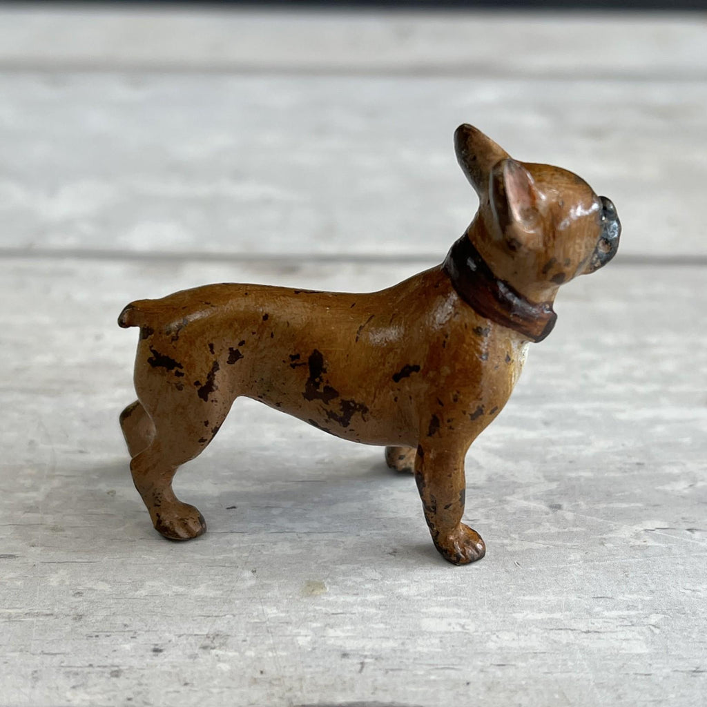 Antique Vienna Cold Painted Bronze French Bulldog Figure C 1880