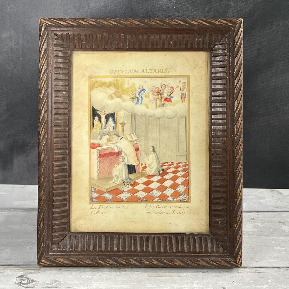 18th Century French Religious Painting The Kiss Of Judas Crucifixion C 1790