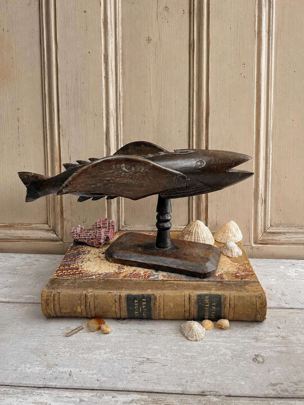 Antique Pitcairn Islands Carved Flying Fish C 1890 HMS Bounty Mutiny Interest