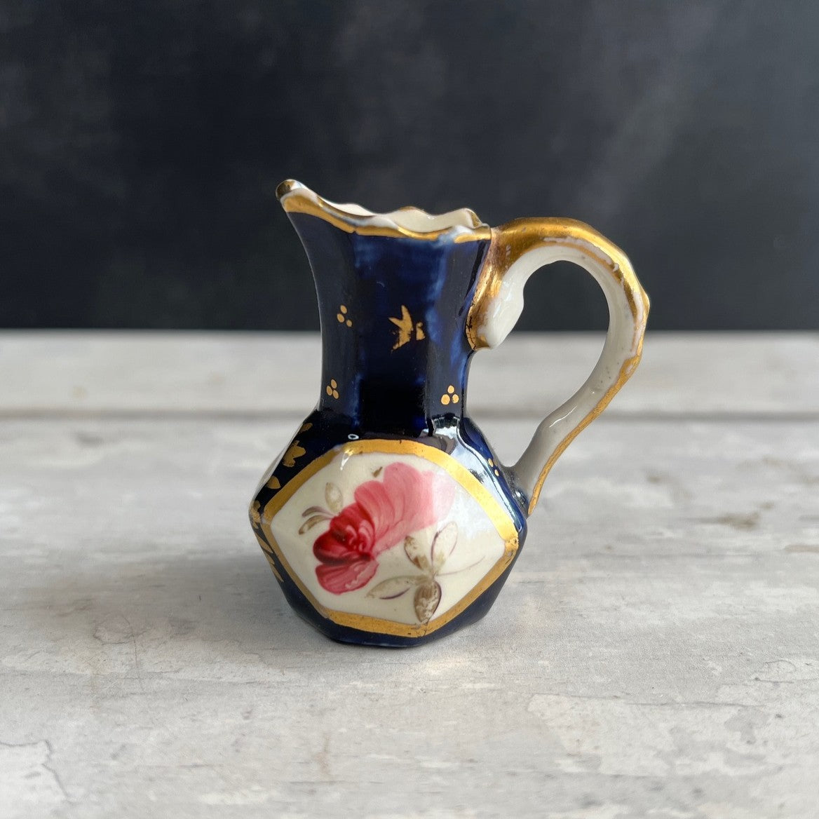 Miniature Dolls Hydra Jug Floral Regency Doll House Circa 1820