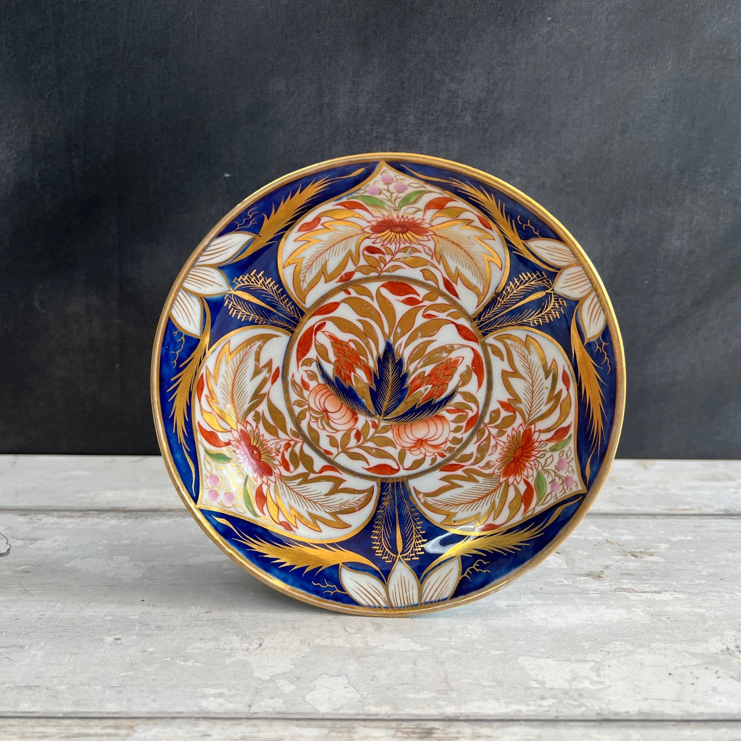 Antique Grainger Worcester Porcelain Trio Imari Pattern C1810