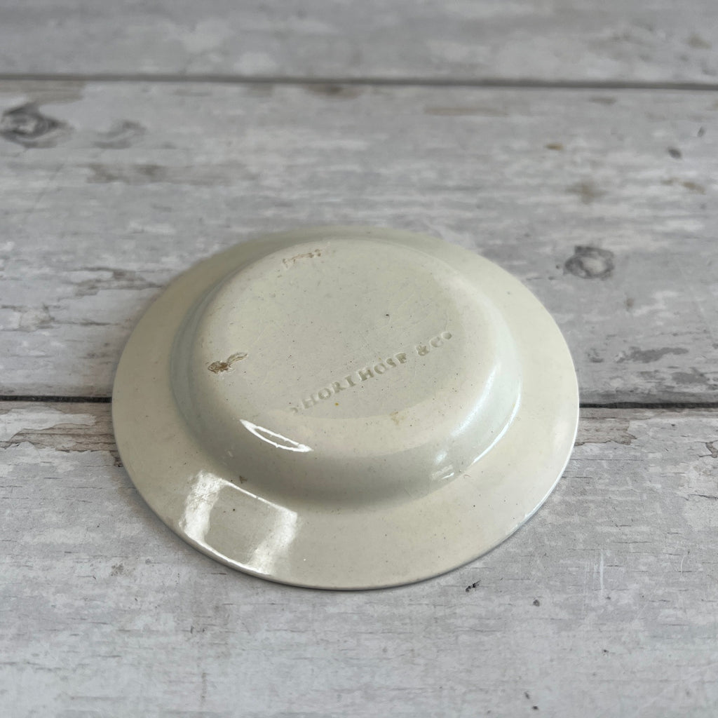 Rare Pair Georgian Miniature Children's Toy Creamware Plates by Shorthose & Co England Circa 1817