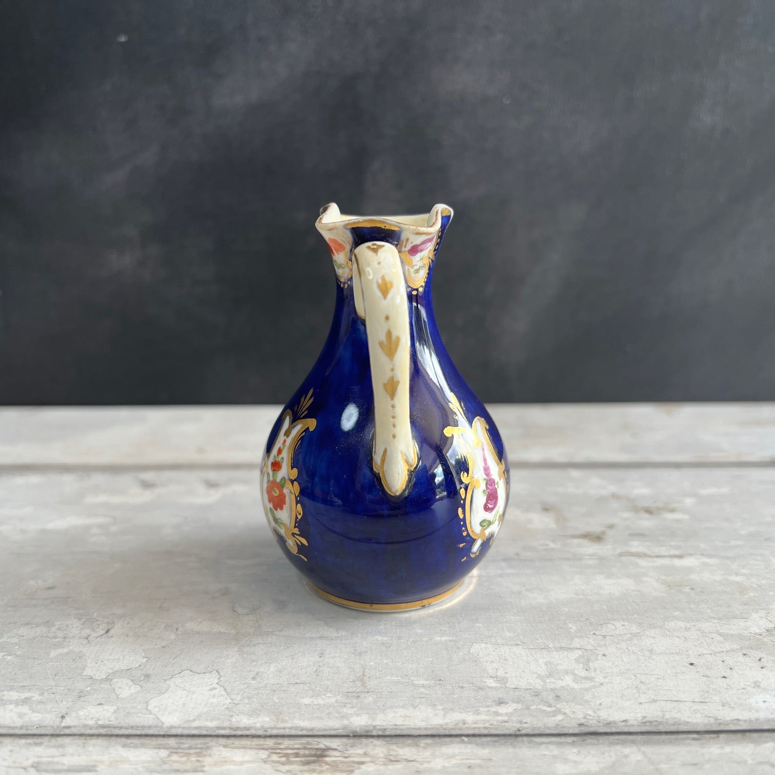 19th Century Coalport Porcelain Miniature Jug Gilt Floral Regency Circa 1820 AF