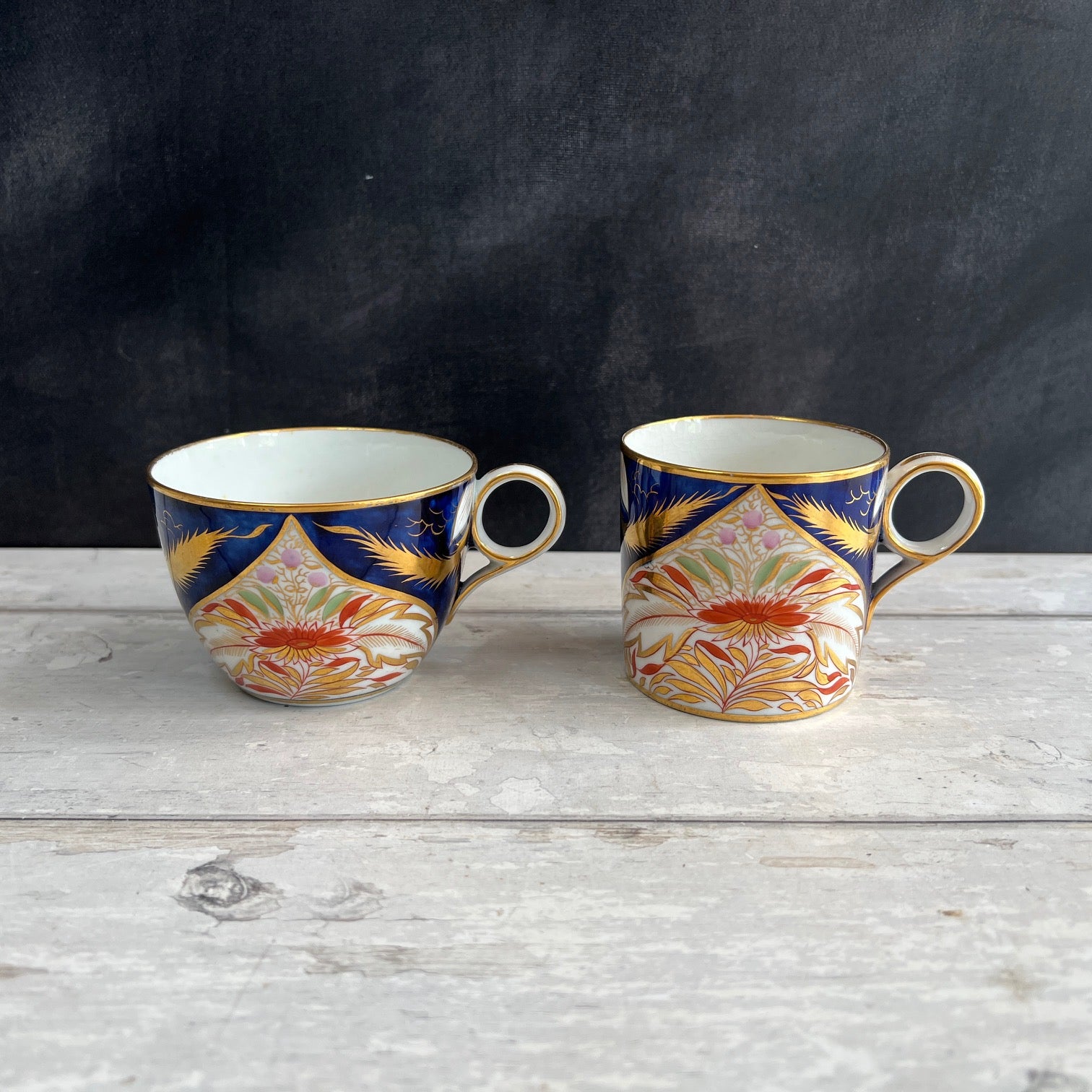 Antique Grainger Worcester Porcelain Trio Imari Pattern C1810