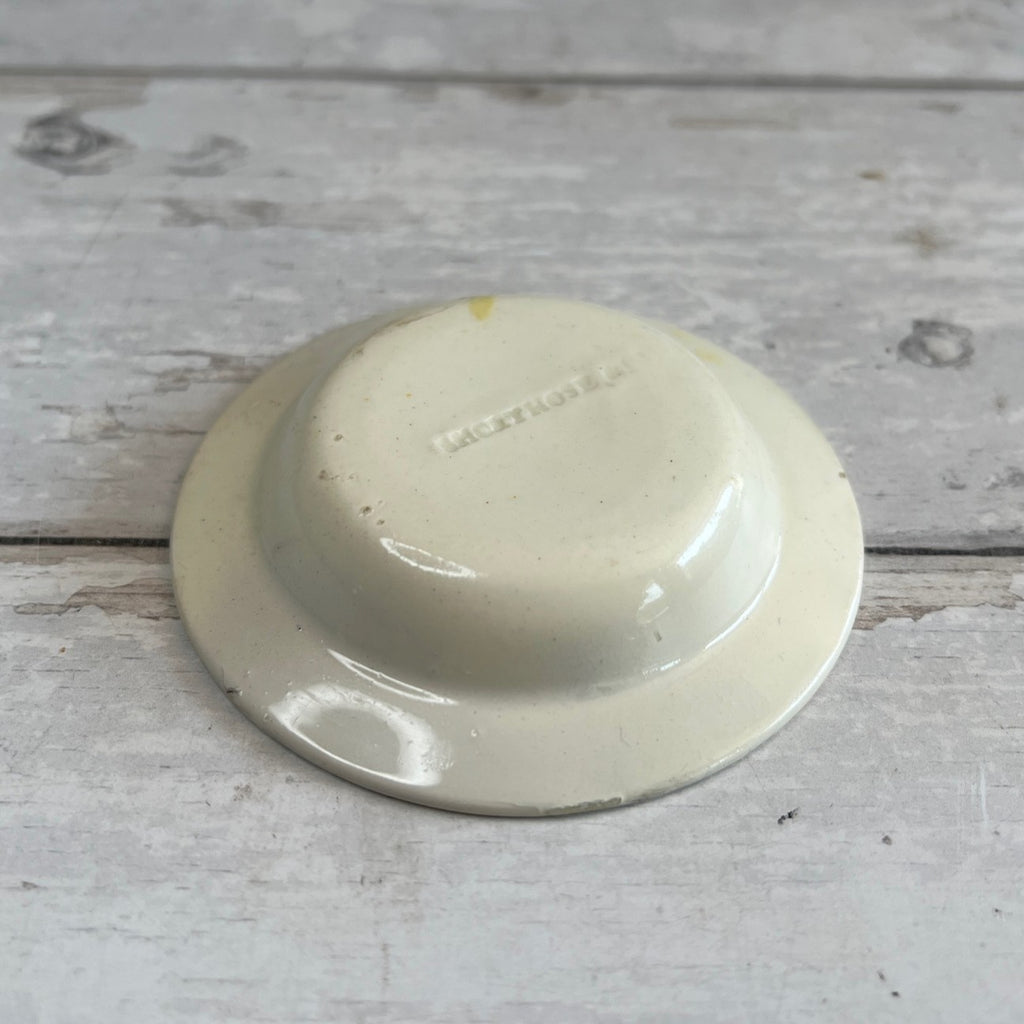Rare Pair Georgian Miniature Children's Toy Creamware Plates by Shorthose & Co England Circa 1817