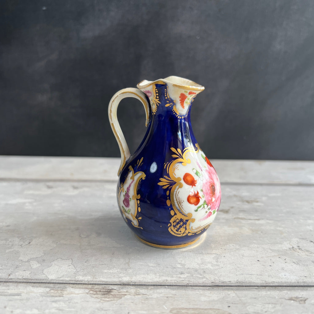 19th Century Coalport Porcelain Miniature Jug Gilt Floral Regency Circa 1820 AF