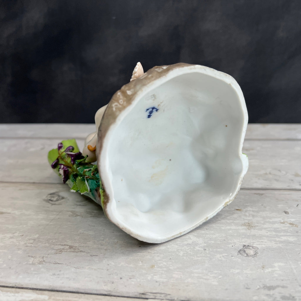 Antique Ernst Bohne Söhne Porcelain Cupid Vase Eros C 1887 AF